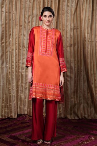 Krishna Mehta Linear Placement Print Tunic 