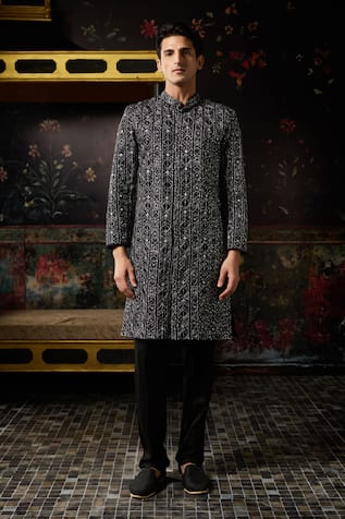 Embroidered Jacket Kurta With Pant 