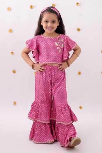Lil Drama Khilkhilahat Top & Floral Pattern Flared Pant Set 