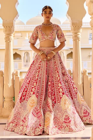 Osaa By Adarsh Embroidered Bridal Lehenga Set 