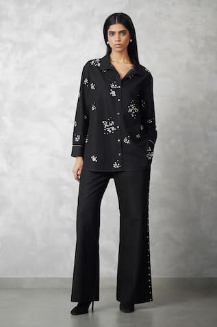 Nachiket Barve Dottie Pearl Denim Set 