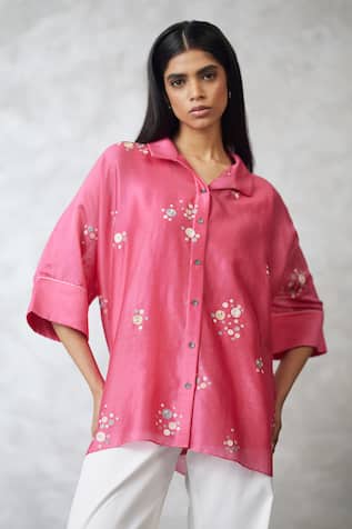 Nachiket Barve Chanderi Dottie Shirt 
