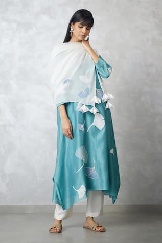 Nachiket Barve Ginkgo Trapezium Kurta Pant Set 