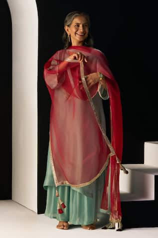 Sarang Kaur Blue Sana Kurta Set 