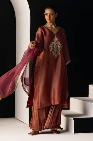 Sarang Kaur Rust Sana Kurta Set 
