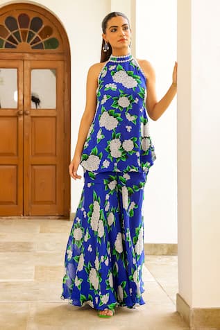 Sanam Zeinah Printed Kurta & Sharara Set 