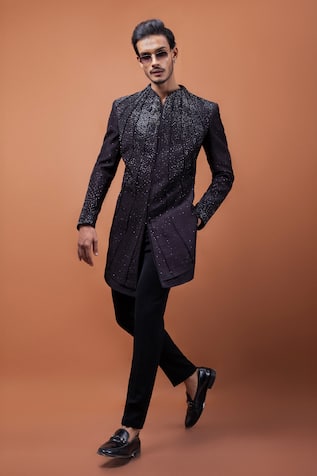 PAARSH Embroidered Achkan With Pant 