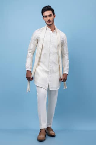 PAARSH Tonal Tendrils Embroidered Kurta 