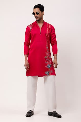 PAARSH Floral Finesse Embroidered Kurta 