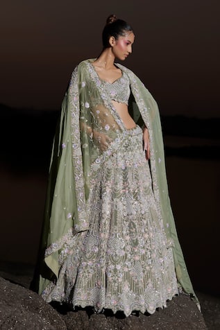 Panihari Embroidered Bridal Lehenga Set 
