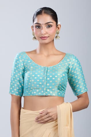 Naintara Bajaj Butti Pattern Blouse 