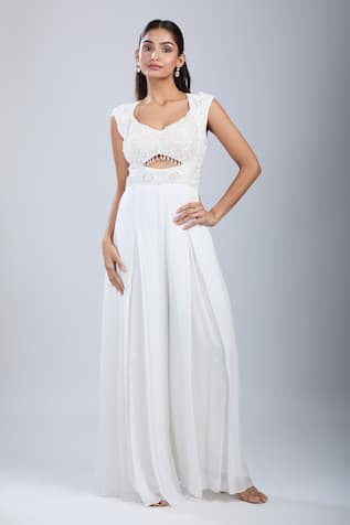 Samyukta Singhania Embellished Cutwork Jumpsuit 