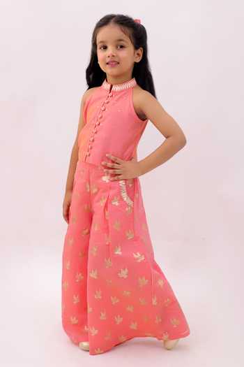Lil Drama Mishti Top & Floral Pattern Pant Set 