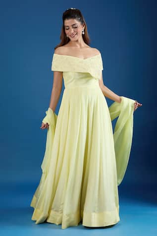 Samyukta Singhania Asymmetric Embroidered Gown 