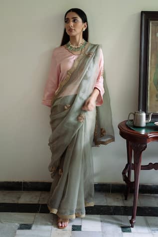 Shorshe Clothing Nurjahan Embroidered Saree 