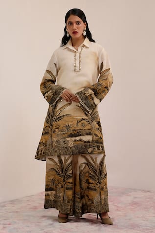 Surkh Syahi Vanya Tunic Palazzo Set 