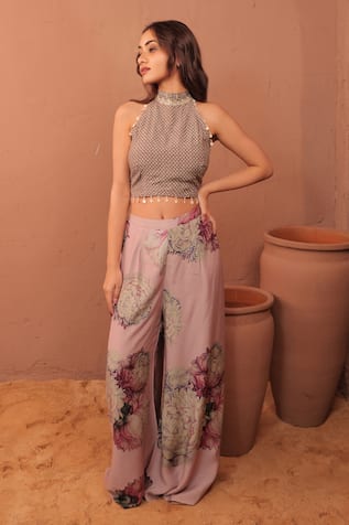 Surkh Syahi Carnation Crush Co-ord Pant Set 