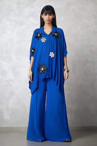 Nachiket Barve Florencio Georgette Shirt & Pant Set 