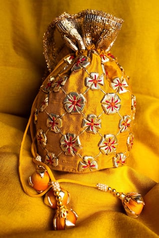Preeti S Kapoor Embroidered Potli Bag 