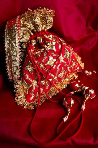 Preeti S Kapoor Embroidered Potli Bag 