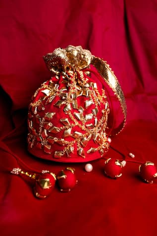 Preeti S Kapoor Embroidered Potli Bag 