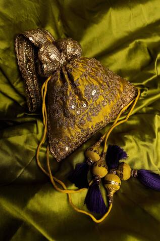 Preeti S Kapoor Embroidered Potli Bag 