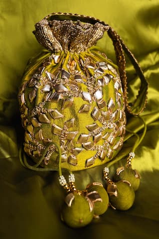 Preeti S Kapoor Embroidered Potli Bag 