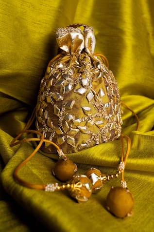 Preeti S Kapoor Embroidered Potli Bag 