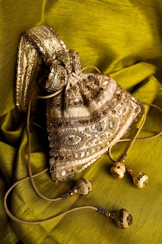 Preeti S Kapoor Embroidered Potli Bag 