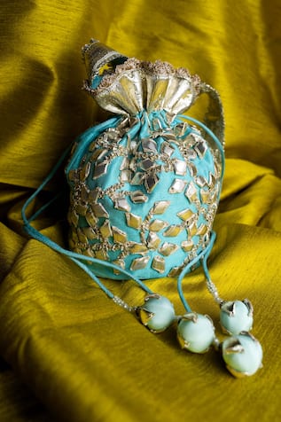 Preeti S Kapoor Embroidered Potli Bag 