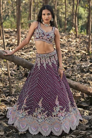 Panihari Sequin Embroidered Lehenga Set 