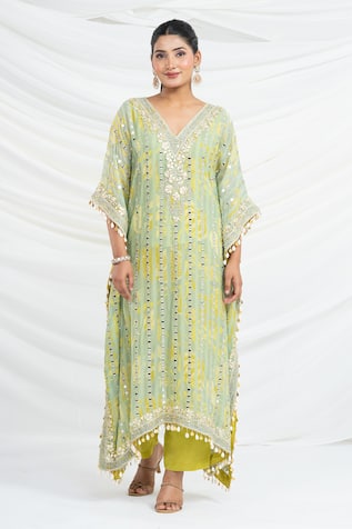 Ellemora Fashions Gota Gulzar Kaftan Set 