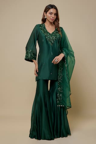 Asaga Aangan Kurta Sharara Set 
