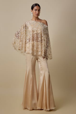 Asaga Auraknot Cape Sharara Set 