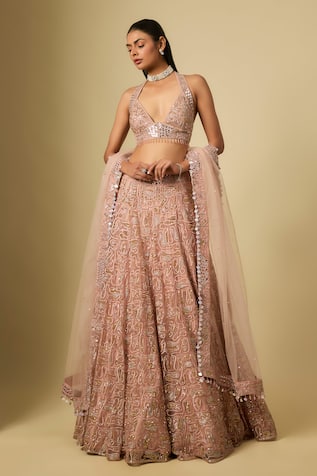 Asaga Ember Embroidered Lehenga Set 