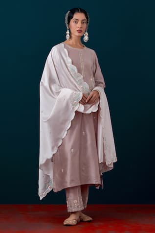 Anantaa By Roohi Silk Chanderi Embroidered Dupatta 