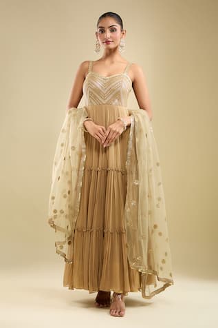 Samyukta Singhania Embroidered Anarkali With Dupatta 