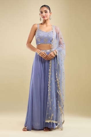 Samyukta Singhania Embroidered Blouse Gharara Set 