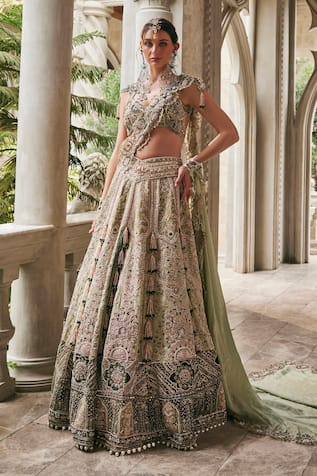 Jigar & Nikita Tassel Elysee Embroidered Lehenga Set 