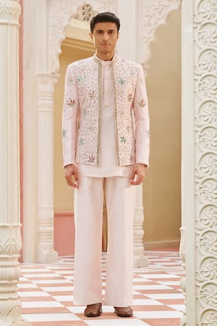 Contrast By Parth Gulzaar Embroidered Jacket & Pant Set 
