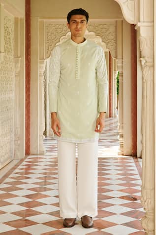 Contrast By Parth Zikar Embroidered Kurta Set 