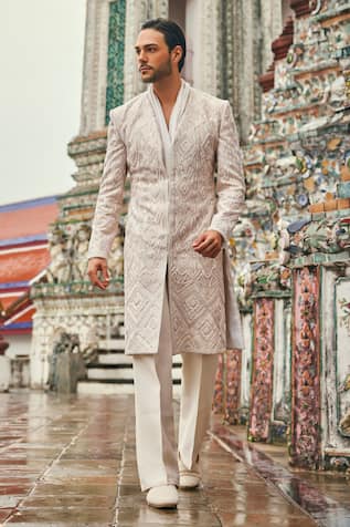 Jigar & Nikita Wispers Of Wat Sherwani Set 