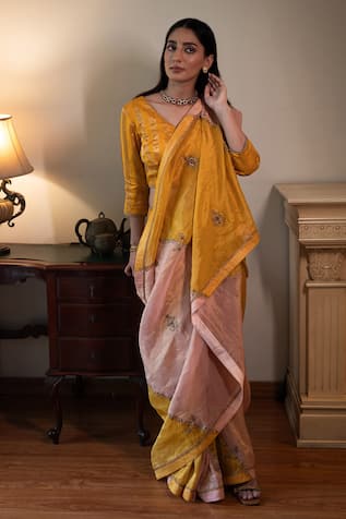 Shorshe Clothing Hand Embroidered Saree 