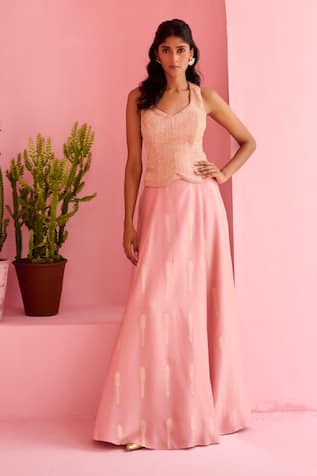 Chamee And Palak Amal Floral Pattern Lehenga Set 