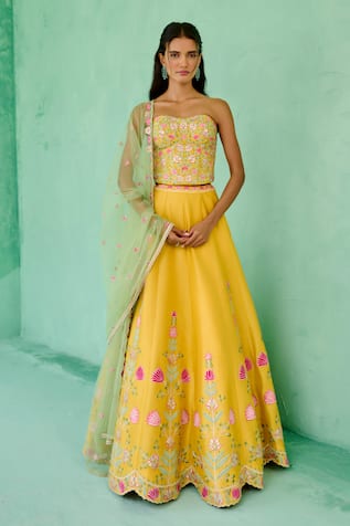 Chamee And Palak Falak Floral Pattern Lehenga Set 