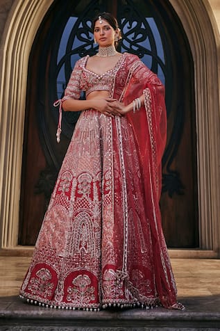 Jigar & Nikita Smash The Patriarchy Embroidered Bridal Lehenga Set 
