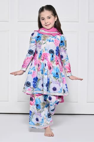 The Pony & Peony Co. Floral Print Anarkali Set 