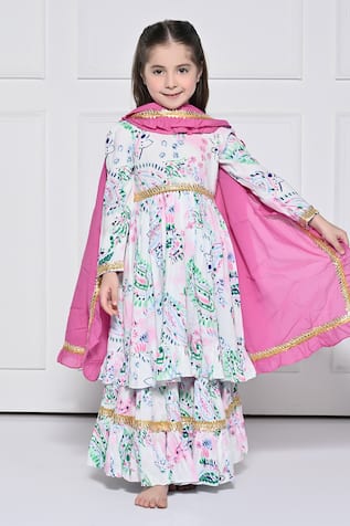 The Pony & Peony Co. Paisley Print Anarkali Pant Set 