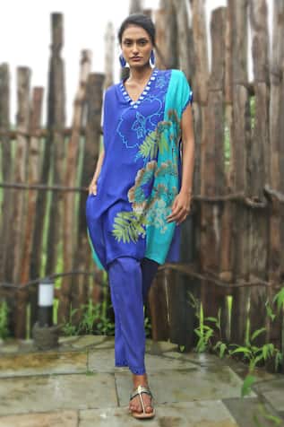 Basil Leaf Fern Print Kurta & Pant Set 
