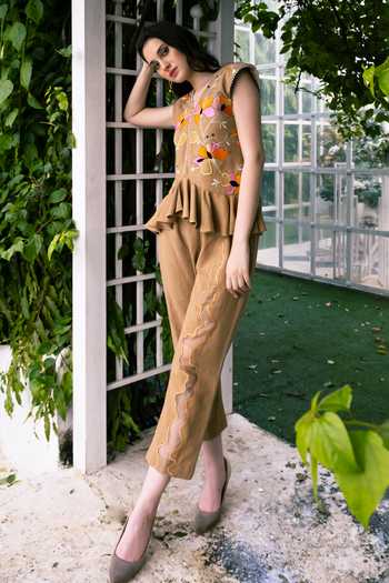 Shagun Nagi The Label Floral Embroidered Top & Pant Set 